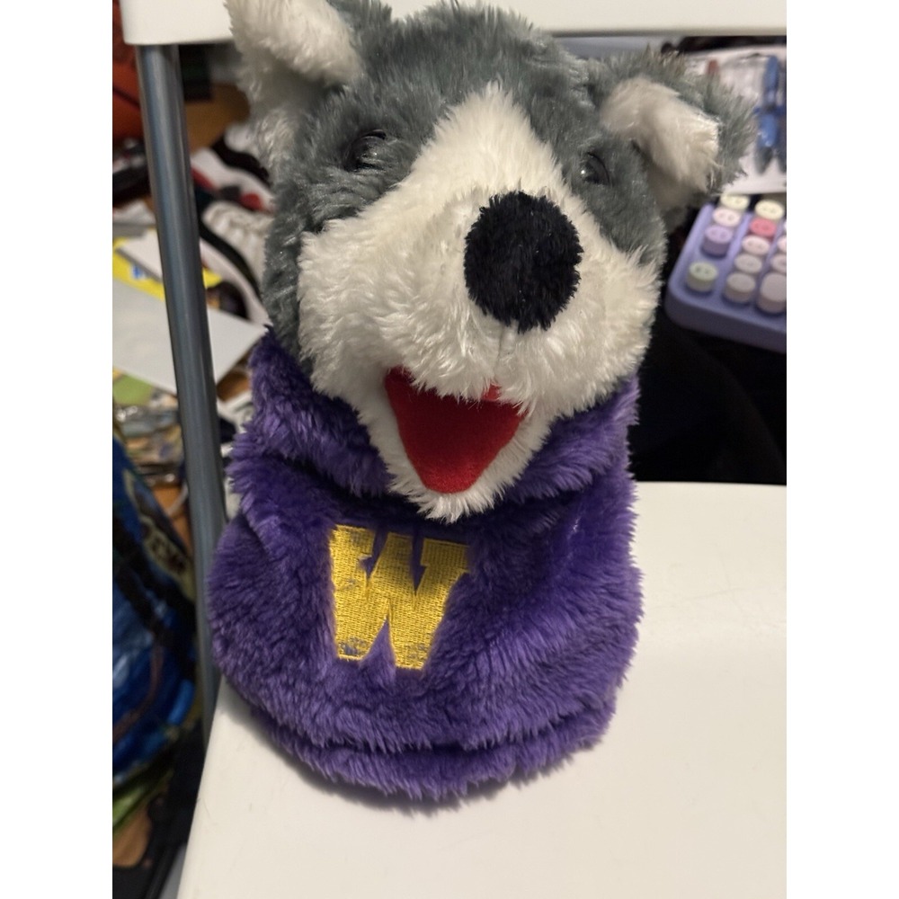 Seattle‎ Huskies Mascot Plush Hand Puppet Sport FANatics 11"